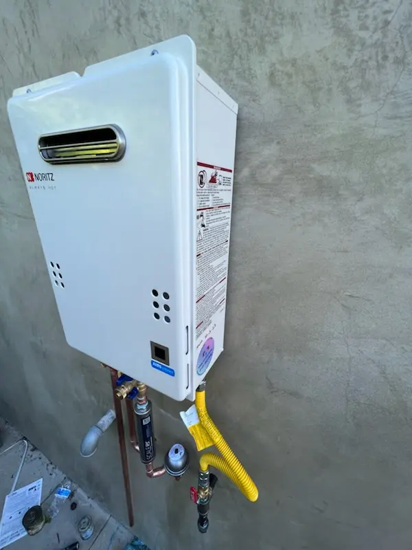 Tankless water heater installation for Overlook Estates homes